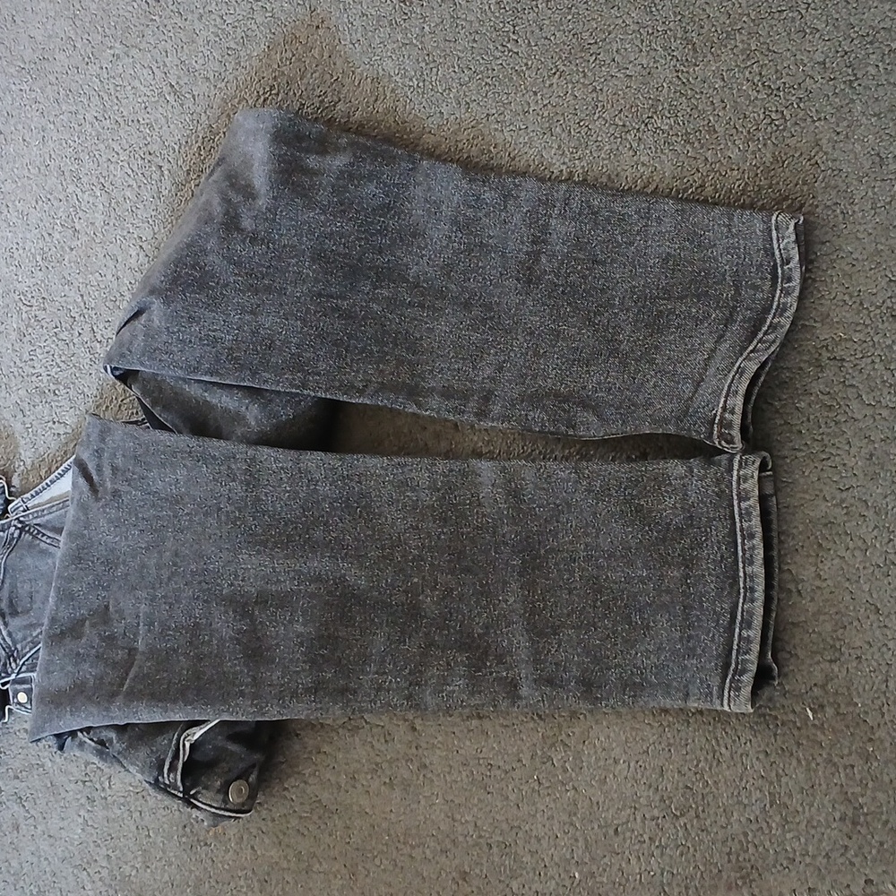 LEVI'S  Gray Denim Overalls Size SMALL - Picture 4 of 7